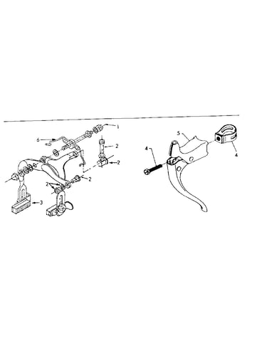 Front and rear caliper hand brake parts list