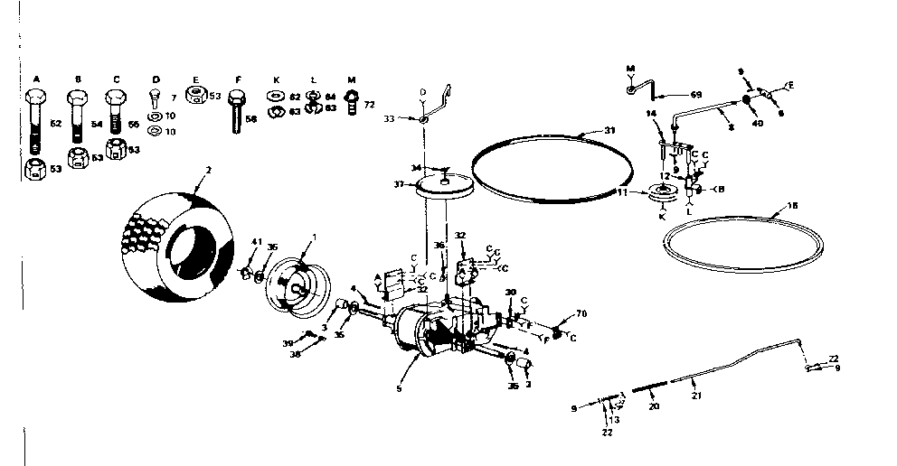 Transmission and rear wheel