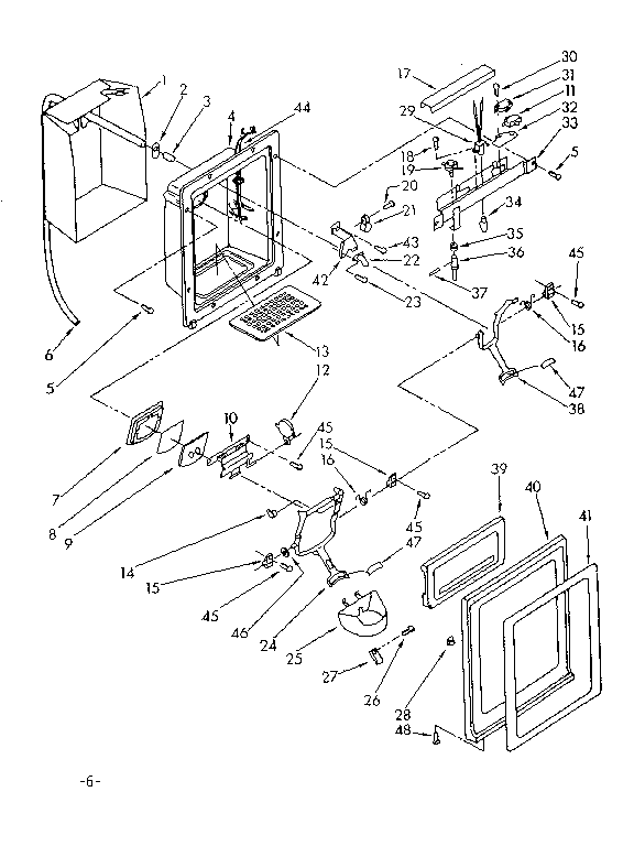 Dispenser front parts