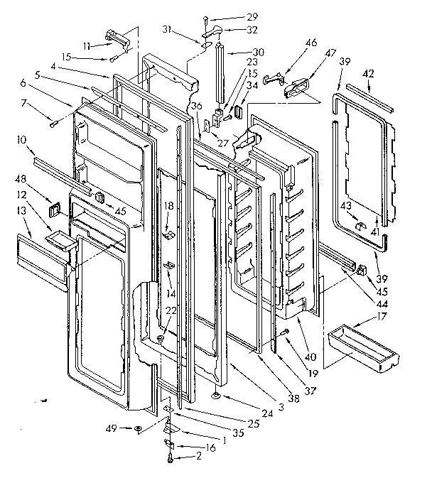 Refrigerator door parts