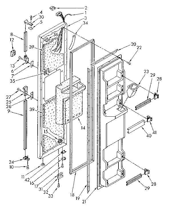 Freezer door parts
