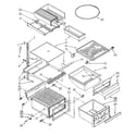 Kenmore 1068572870 refrigerator interior parts diagram