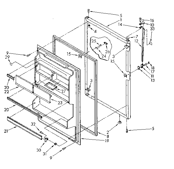 Refrigerator door parts