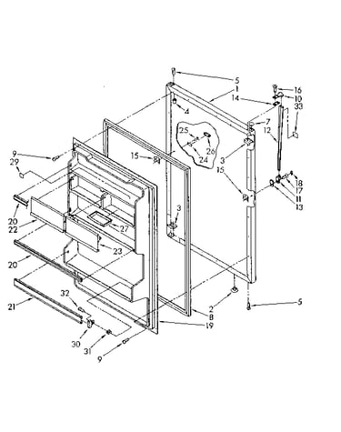 Refrigerator door parts