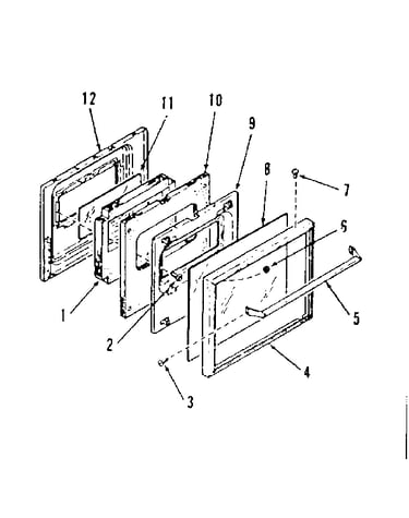 Oven door section