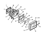 Kenmore 2784238690 oven door section diagram