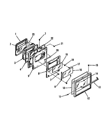 Oven door section
