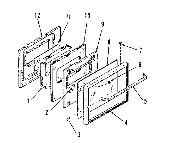 LOWER & UPPER OVEN DOOR SECTION