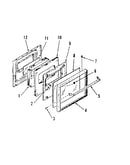 Lower & upper oven door section