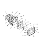 Upper oven door section