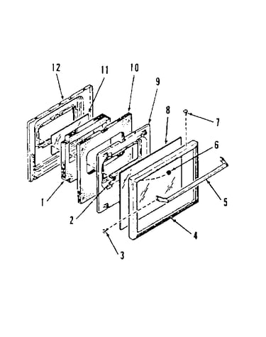Lower oven door section
