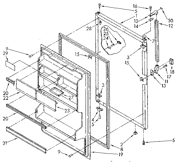 Refrigerator door parts