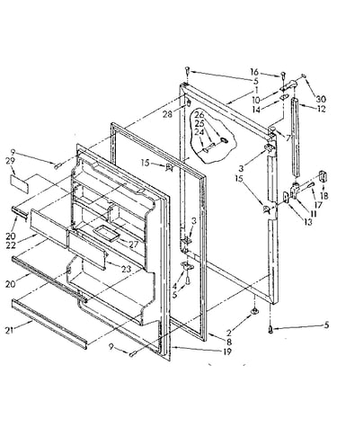 Refrigerator door parts