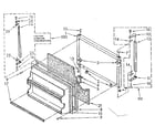 Kenmore 1068668431 freezer door parts diagram