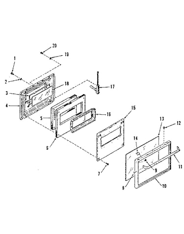 Lower oven door section