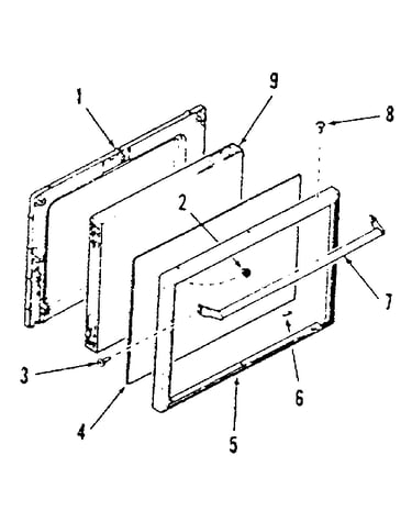 Oven door section