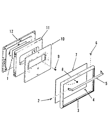 Oven door section