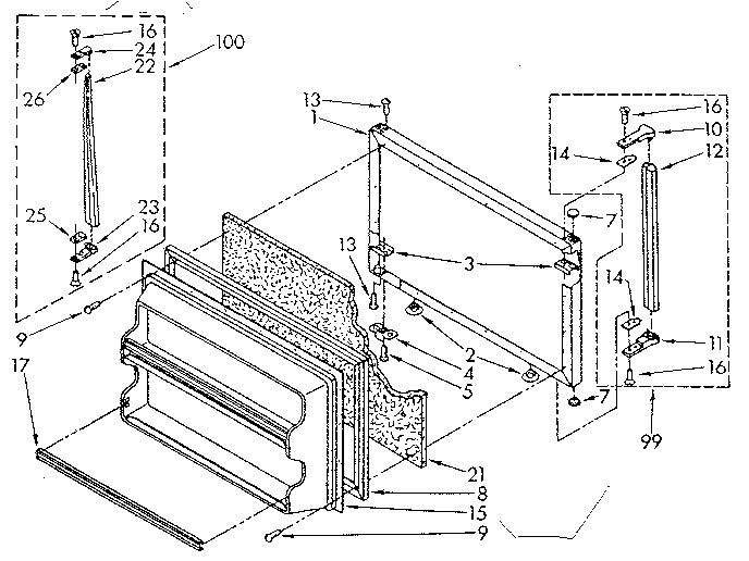 Freezer door parts