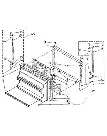 Freezer door parts