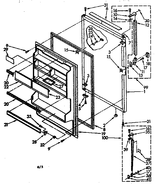 Refrigerator door parts