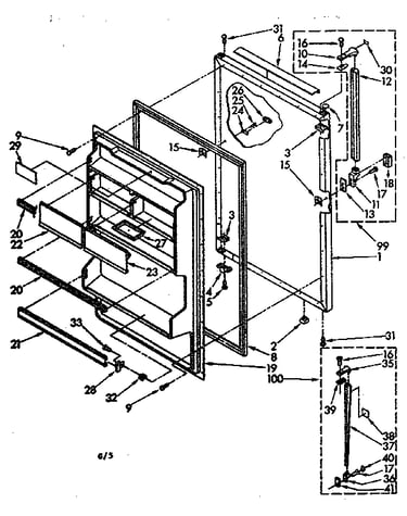 Refrigerator door parts