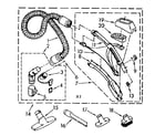 Kenmore 1162499281 hose and attachment parts diagram