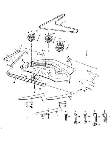 Mandrel and blades
