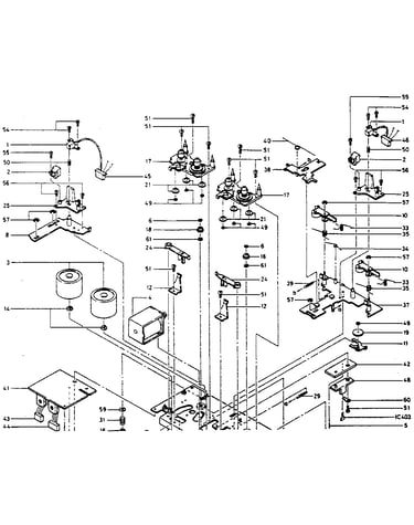 Mechanism unit exploded view