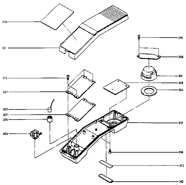 Handset unit exploded view