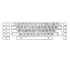 Sears 16153859650 hispano keyboard alphanumeric key diagram