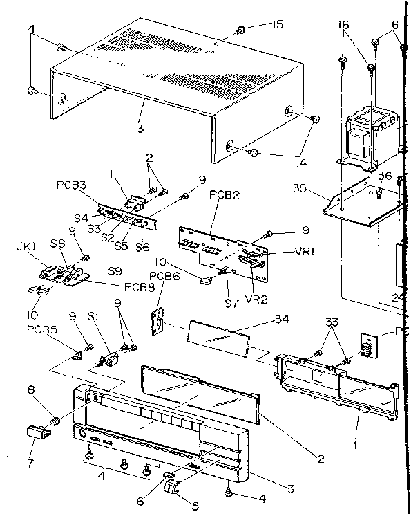Cabinet exploded view