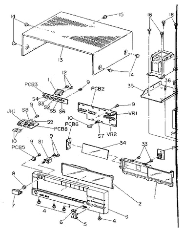 Cabinet exploded view