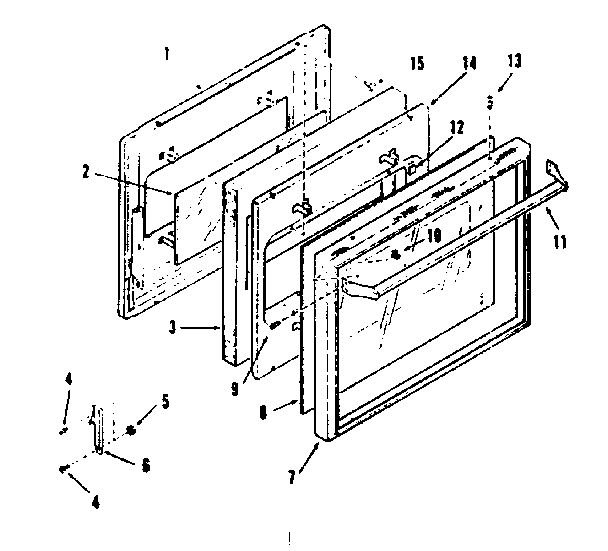 Oven door section