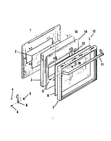 Oven door section