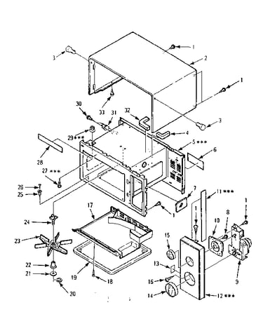 Cabinet and control panel parts