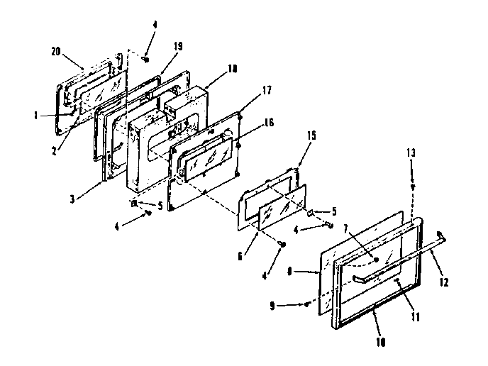 Oven door section