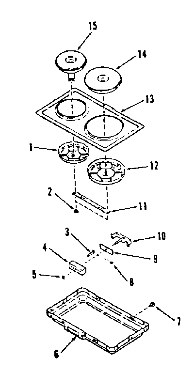 Optional electric hob element module kit