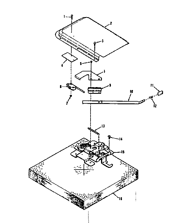 Illustration and parts list for power lock section