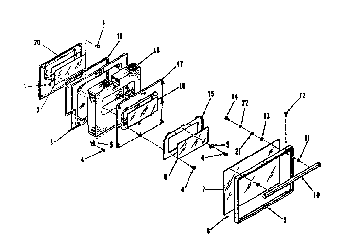 Oven door section