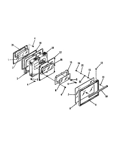 Oven door section