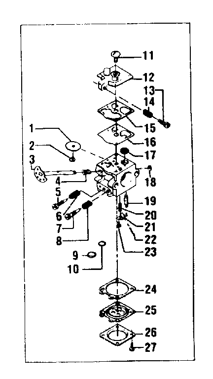 Carburetor assembly for part no. 35181
