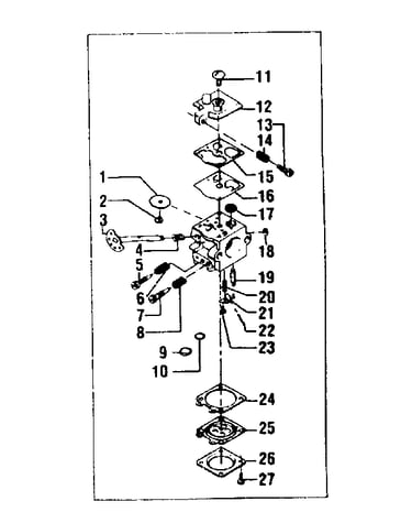 Carburetor assembly for part no. 35181