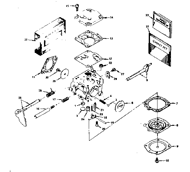 Carburetor for model 917.353730 and 917.353770 only