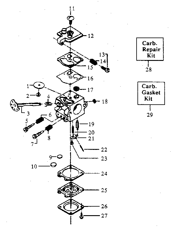 CARBURETOR ASSEMBLY PART NO. 530-035181