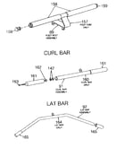 Foot rest, curl bar & lat bar