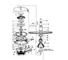 Kenmore 5871517581 motor, heater, and spray arm details diagram