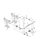 Illustration and parts list for top burner section