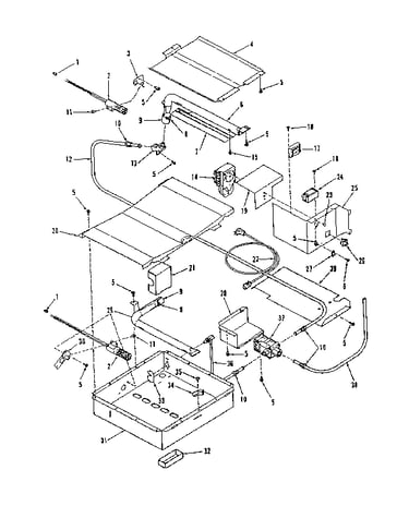 Illustration for broiler & oven burner section