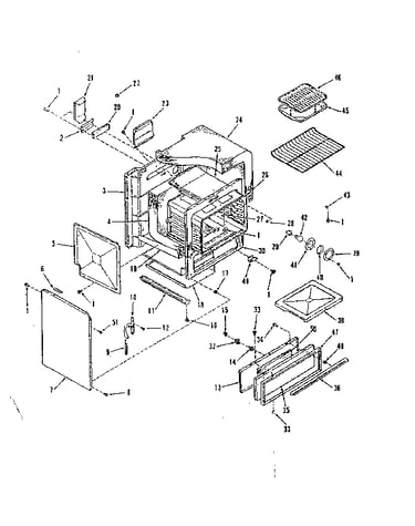 Illustration for oven body section