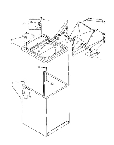 Top and cabinet parts